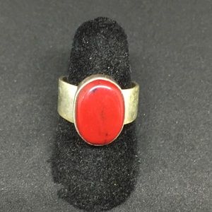 Sterling silver ring size 9 3/4